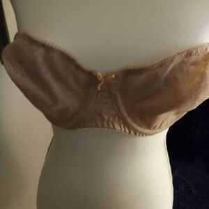 Used,not new  dark beige strapless  bra size 36c.